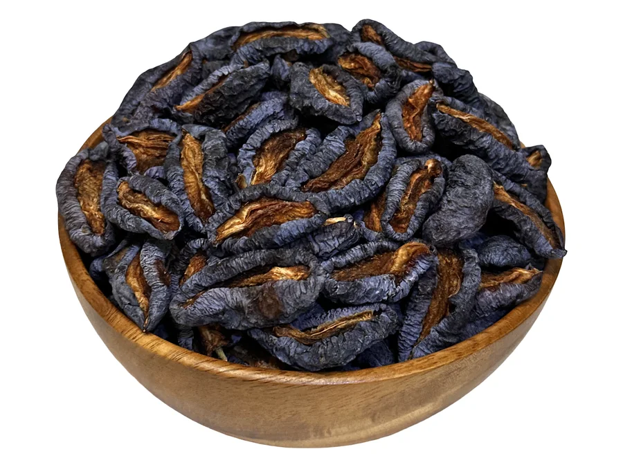 Dried prune, halved