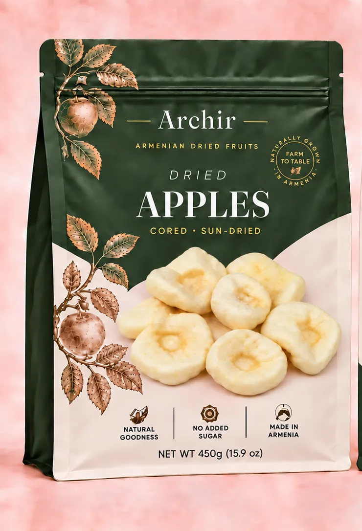 ARCHIR — Сушёное яблоко, розничная упаковка, лицевая сторона
