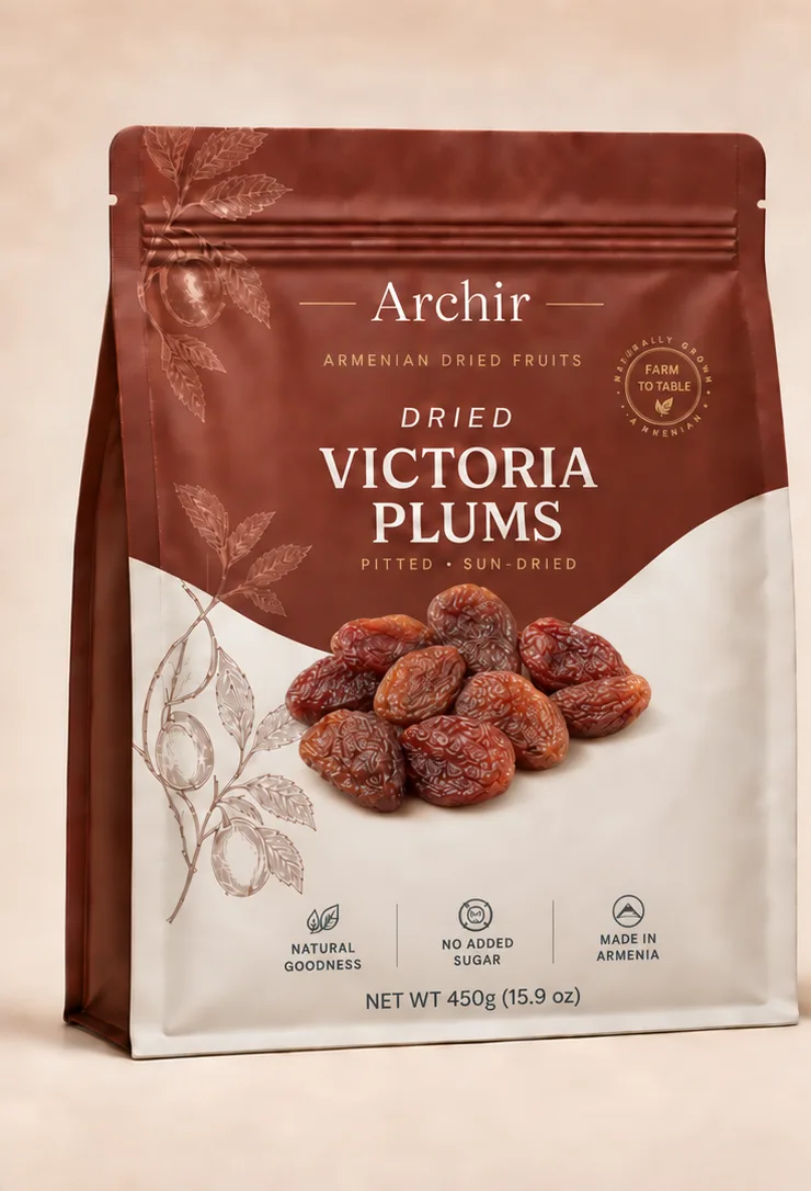 ARCHIR — Сушёная слива Виктория, целая, розничная упаковка, лицевая сторона